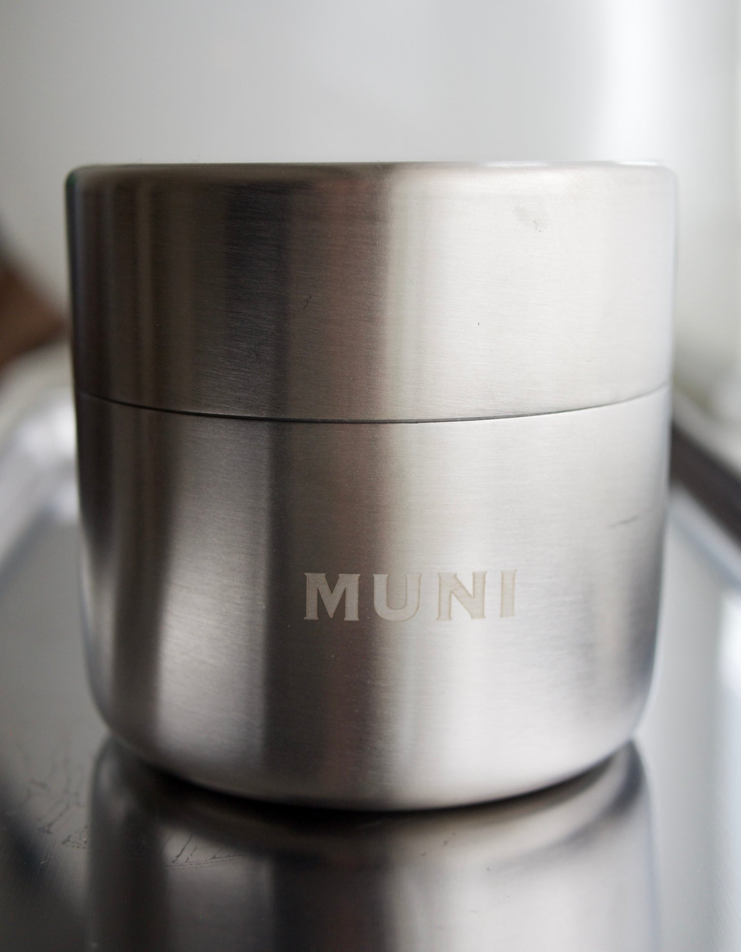 ENGRAVED STEEL CONTAINER