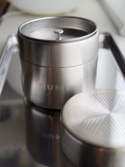 ENGRAVED STEEL CONTAINER